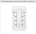 Cyberpower Surge Protector With Swiveling Outlets And Usb Charging. Fixed Price $17.99.