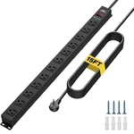 Crst 12 Outlet Heavy Duty Power Strip Surge PROTECTOR,14AWG Extra-long 15FT Cord. Fixed Price $27.99.