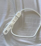 Onn 4-OUTLET Surge Protector Power Strip Usb Ports White 2.5FT Extension Cord. Fixed Price $9.99.