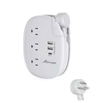 Alitayee Usb Portable Travel Power Strip With 3 Outlets Ports Fast Chg.. Fixed Price $18.50.