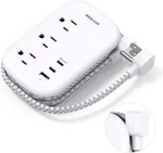 Flat Plug Power Strip, Outlets With Usb PORTS(2 C), Ultra 3.2FT Wra. Fixed Price $13.40.