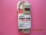 1 Hft 4 Outlet Power Strip With Surge Protection 2 3 Prong Grounded Plug. Fixed Price $8.00.