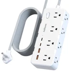 Power Strip Surge Protector - Multi Plug Adapter With 8 Widely Outlets.... Fixed Price $18.33.