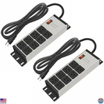 Cccei 2-PACK 20 Amp Surge Protector Power Strip 8 Outlets, 6FT Cord, Metal. Fixed Price $122.48.