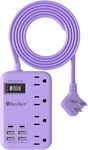 6 USB(2 C) Travel Power Strip- PURPLE-24W USB-5FT-980J,. Fixed Price $40.36.