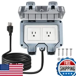 Zuyiyi Outdoor Power Outlet Box, 16.4FT Cord, Nema 5-15R, IP66 Waterproof. Fixed Price $78.78.