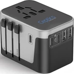 Ceptics 6-IN-1 Travel Adapter, 2USB-A/3USB-C 6A, Usa/eu/uk/aus, Worldwide Charge. Fixed Price $21.99.