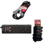 Art PDS8U Power Bar + 10' Extension Cord & Cable Wraps. Fixed Price $129.99.