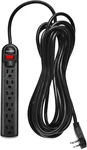 Digital Energy 6-OUTLET Surge Protector Power Strip Black W/ 15FT Extension Cord. Fixed Price $19.99.