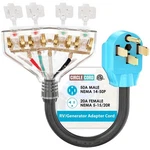 Circlecord Etl Listed 50 Amp 110V Rv/generator Distribution Adapter Cord, .... Fixed Price $39.11.