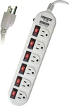 Outlet 270 Joules Surge Protector Heavy Duty Home/office Power STRIP,6 Individ. Fixed Price $46.98.