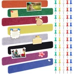 8 Pack Felt Board Bar Strips Bulletin Wall Tile 50 Pushpin Color Decor. Fixed Price $19.78.