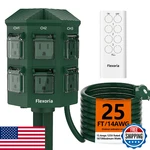 Flexoria Outdoor Power Stake, 25 Feet Extension Cord Waterproof, Independently. Fixed Price $42.96.