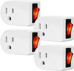 Anko Grounded Outlet Adapter, Etl Listed Wall Tap 4 Pack, White,red,black. Fixed Price $18.69.