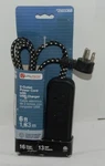Utilitech 2503368 Outlet Foot Power Strip Black Usb Charger Braided Cord. Fixed Price $16.99.