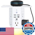 Mifaso 3-SIDED Multi Plug Wall Extender Shelf Night Light Surge Protector Usb. Fixed Price $22.97.