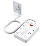 Smnice 8-OUTLET Flat Plug Power Strip, Usb Ports, 5FT Cable, White, Fireproof. Fixed Price $39.70.