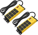 Cccei 2PCS Heavy Duty Power Strip Surge Protector 20 Amp, 8 Outlets 12 Gauge Sho. Fixed Price $72.99.