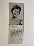 Anita Bryant Till There Was You 1959 Tv 3X8 Panel. Fixed Price $16.00.