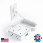 Flat Extension Cord 10 Ft, Ntonpower 3 Prong Surge Protector Strip With 8. Fixed Price $42.97.