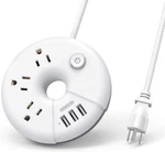 Travel Strip With Usb Ports, Ntonpower Cruise Approved 5FT, White. Fixed Price $30.29.