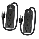 2PACK Small Power Strip Black Outlet - 1FT Heavy Duty Extension Cord, M.... Fixed Price $25.04.