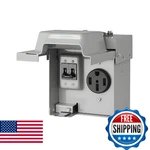 Suraielec 50 Amp Rv Power Outlet Box With Breaker, Enclosed Lockable Electric. Fixed Price $74.16.