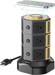 Power Strip Tower, Superdanny Surge Protector With 15W Wireless Gold. Fixed Price $42.19.
