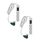 Gogreen Power (G-13002MS-2) 2.5 Ft. 14/3 Outlet Indoor Strip, White,. Fixed Price $23.43.