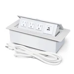 Table Top Power Outlet & Type-c Fast Charging Pop Up Hub White. Fixed Price $35.00.