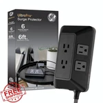 6-OUTLET Surge Protector 6FT Flat Plug Power Strip 560J Black. Fixed Price $27.99.