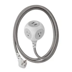 461FG Habitat Braided Extension Cord French Grey 6FT Includes 2.4A Dual Usb 3. Fixed Price $44.65.