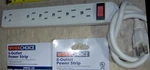 3 Ft Cord 6 Outlet Power Strip White Ac Extension Grounded Plug Work Choice. Fixed Price $17.22.