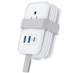Uncaged Ergonomics Travel Power Strip With Usb Ports (white). Fixed Price $24.99.