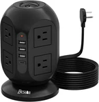 Surge Protector Power Strip Tower With 8 Ac Outlets 4 Usb Ports (1 C), 10 Ft. Fixed Price $36.99.