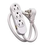 Leviton 3-OUTLET Power Strip For Use Inside Structured Media Center, White. Fixed Price $25.99.