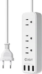 European Travel Plug Adapter, Unidapt International Power Strip, Us To Europe.... Fixed Price $26.49.
