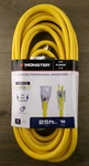 Monster Just Power It Up Outdoor 25FT Yellow Extension Cord 12/3 Sjtw, New A5. Fixed Price $27.99.