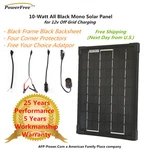 Black Plug-power Watt Mono Solar Panel + $8 Adaptor 12V Battery Rv Boat. Fixed Price $39.99.