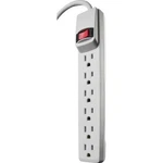 Woods Plastic 6-OUTLET White Power Strip With Ft. Cord 41367. Fixed Price $18.93.