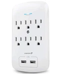 Fosmon 6 Outlet With 2 Port (1 Pack, Total Usb-a), White. Fixed Price $24.18.