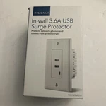 Insignia In-wall 3.6A Surge Protected Usb Hub White. Fixed Price $14.99.