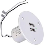 12V Usb Charger Socket, 5V/2.4A Dual Otlet, Wall Mount Charging Port, F. Fixed Price $15.74.