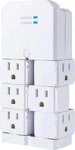 6-OUTLET Sur Protector Tap With Swivel Outlets, White, 90 Degree Rotating. Fixed Price $65.62.