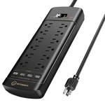 Witeem Surge Protector Power Strip 12 OUTLETS,4 Usb 6A Ports, BLACK-6FT. Fixed Price $37.15.