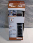 Woods 041550 6-OUTLET Metal Power Strip 3' Cord W/ Sliding Safety Covers New. Fixed Price $9.67.