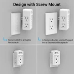 Clear Power Wall Extender Tap With Usb Multi Outlet, Charger. Fixed Price $23.49.