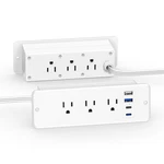 Cccei 6 Outlets Dual Side Recessed Power Strip With Usb Ports, Furniture Fl.... Fixed Price $22.49.