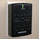 Sanus 1080J On-wall Surge Protector 6 Outlets Fireproof Black. Fixed Price $21.58.
