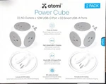 Atomi Power Cube 2-PACK 3AC Outlets + Smart Usb Ports 5-FT. Cable. Fixed Price $30.00.